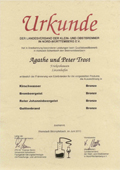 Pämierungsurkunde für Destillate 2016, Brennerei Trost, Linsenhofen